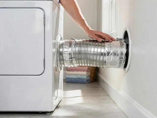 Professional dryer vent hose installation by Newington Dryer Vent Cleaning in Newington