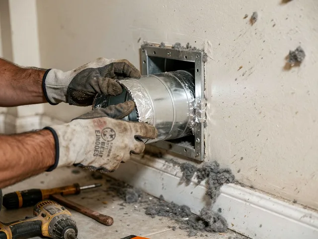 Professional dryer vent repair and installation by Newington Dryer Vent Cleaning in Newington